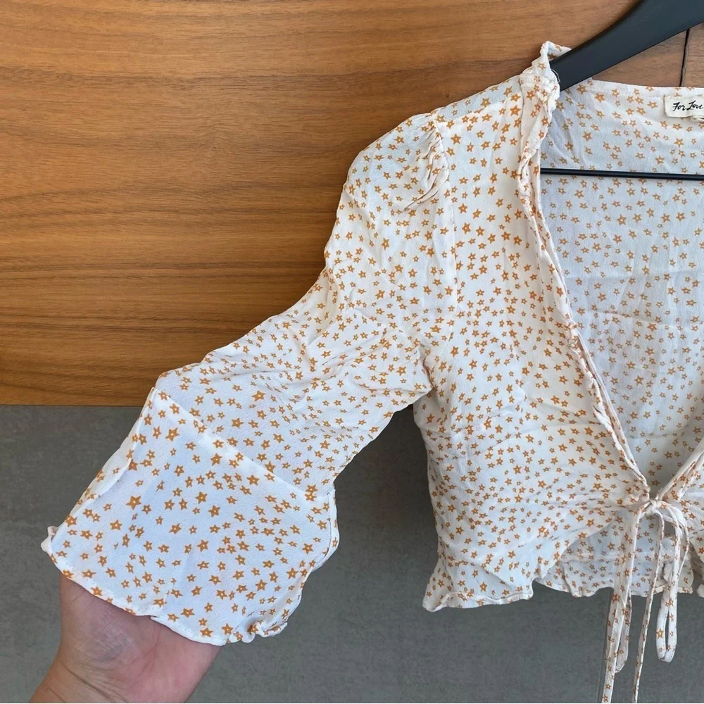 For Love & Lemons Aurora Tie Top, Size S
